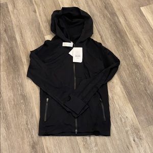 Black fabletics zip up jacket size XL NWT